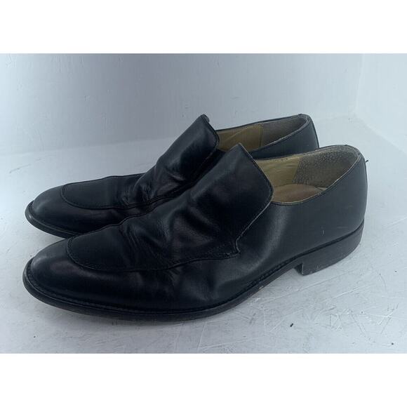 Coach 100% Leather Slip On Loafer Dress Shoes Size 10 Men\'s Black Made In Italy main image 4
